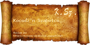 Kocsán Szabolcs névjegykártya